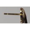 Image 3 : Vintage Style 14K Yellow Gold Door Knocker Textured Oval Hoop Earrings - Weight: 1.3g