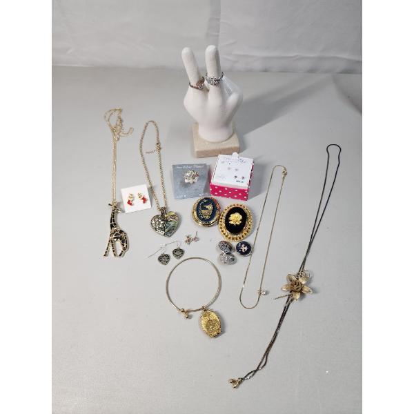 Assorted Costume Jewelry Including Necklaces, Rings, Earrings, Bracelet, & More!