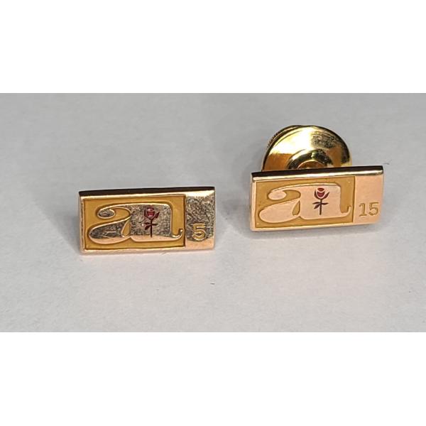 (2) 10K Yellow Gold Service Pins - Total Weight: 3.1g