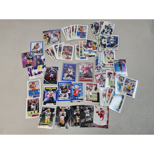 Large Lot of Over 50 Assorted Football Trading Cards Including Rated Rookie, Prestige, & More!