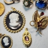 Image 3 : Lot of Assorted Gold-Tone Jewelry Items: Earrings, Rings, Pin - See Photos! 