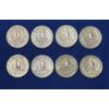 Image 2 : x8 Assorted Years 90% Silver Washington Quarters FV: $2.00