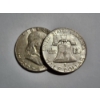 Image 5 : $1.00 Face Value in Assorted 90% Silver United States Franklin Half Dollars~ Dates & Conditions Vary