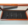 Image 2 : Wooden Glass-Top Coin Display/Storage Box - Holds 5 Standard Slabs