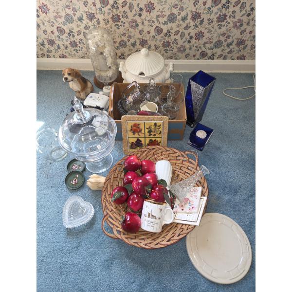 PICKUP IN CANTON - Home Decor Items Including Vases, Candy Dishes, Figurines, Trivets, Soup Tureen A