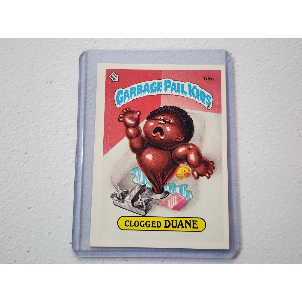Garbage Pail Kids Clogged Duane Card #59a - Mint Condition In Protective Holder