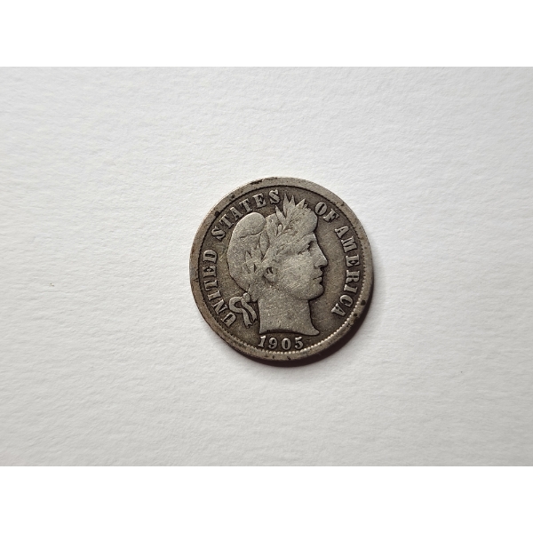 1905 Barber Silver Dime in Almost Uncirculated Condition ~ Great Coin For Any Level Collector!