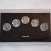 Image 4 : Wartime Coin Collection: Collection Slab of Five 1943 Lincoln Steel Cents 