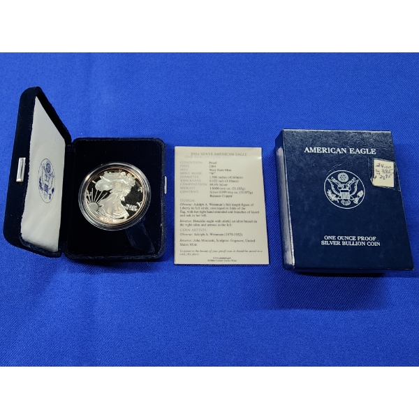 2004- W Silver American Eagle 1 Troy Ounce .999 Fine Silver $1 Coin