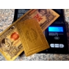 Image 4 : 2 Pcs  U. S. Historic 1901 Large Note Pure 24k .999 Replica Gold Foil $10 BISON Buffalo Legal Tender