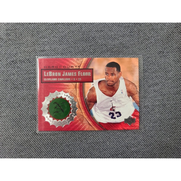 2003 Upper Deck LB6 Hardcourt LeBron James Game Floor Trading Card