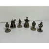 Image 1 : Pewter Wizard of Oz Collectible Tiny Figurines - Tin Man - Wicked Witch - Dorothy - Glinda - Lion 