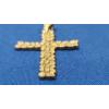 Image 2 : 10K Gold Nugget Cross Pendant - Weight: 5.2g