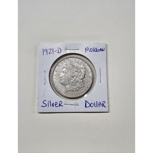 1921- D Morgan Silver Dollar - Excellent Condition
