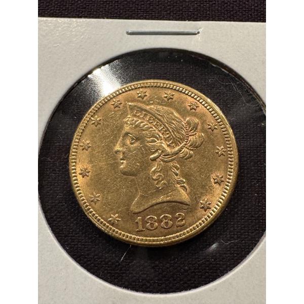 1882 Liberty Gold $10 Coin - United States - Outstanding Condition