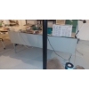 Image 2 : As Shown - Long 7 Ft Multi Use Folding Work Table With Pull Up Platform Shelf - 30" Tall - 28" Depth