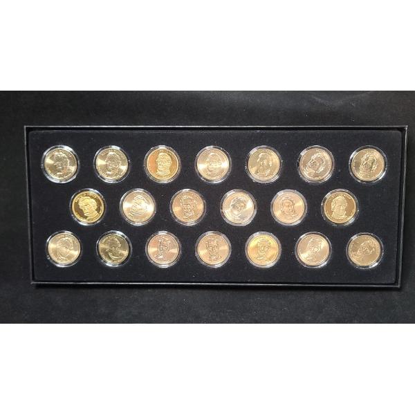 Set of 20 Assorted Presidential Dollar Gold-Tone Coins - Face Value: $20.00