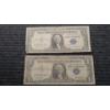 Image 1 : (2) United States Blue Seal $1 Silver Certificates 1935G & 1957 Face Value: $2