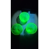Image 1 : (3) Jeannette Glass Company Green Uranium Glass Cherry Blossom Footed Juice Tumblers