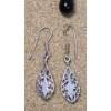 Image 7 : Sterling Silver Black Onyx/Marcasite Pendant & Sterling Black Onyx Dangle Earrings - Weight: 8.6g