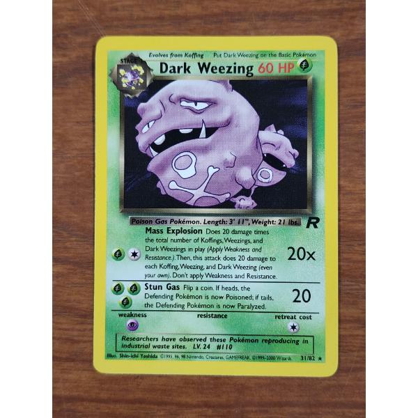 Dark Weezing 31/82 Non-Holo Rare Vintage Pokemon Trading Card