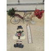 Image 1 : Metal Christmas Bike 36x25 with Stocking Holder and More