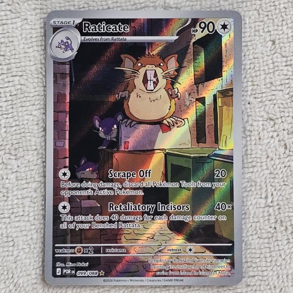 Raticate 099/088 Holo Rare Pokémon Trading Card
