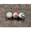 Image 1 : 3 - Vintage Cleveland Indians Glass Advertising Marbles