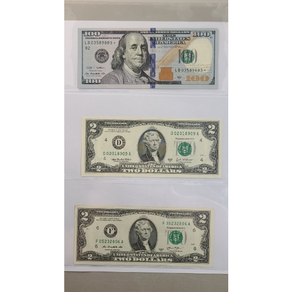 Assorted United States Currency Including Series 2009 A $100 Federal Reserve Note - Face Value: $104