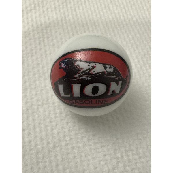 Vintage Lion Gasoline Advertising One Inch Shooter Marble - Mint Condition