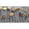 Image 3 : (6) Pieces 10K Gold Cufflinks/Pins 8.2 Grams & (2) Pieces Gold Filled Pins 3.2 Grams