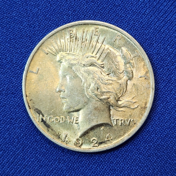 United States 1924 Silver Peace Dollar - 90% Silver 