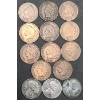 Image 1 : (11) Assorted Years Indian Head Cents & (3) 1943 Steel Lincoln Cents - Face Value: $ 0.14