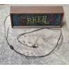 Image 2 : Great Condition Working, 6.5''x16.5'' Lighted Beer 5 Cents Sign. Can Be Hung On Wall Or Set On Table