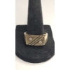 Image 2 : Vintage EMP Men's 10K Yellow Gold CTO Geometric Signet Ring With Diamonds - Size 11.5 - Weight 13.7g