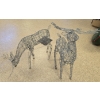 Image 2 : 2 Outdoor Glitter Pre-Lit Reindeer - Tallest 38"