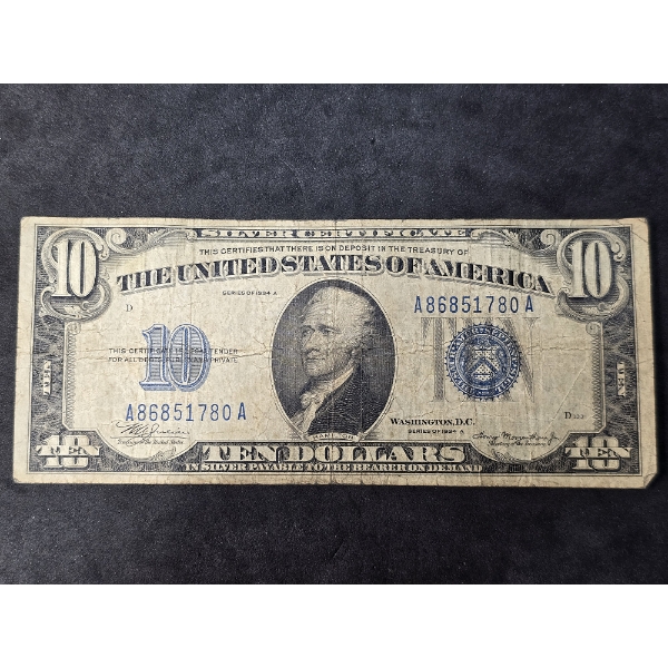 $10 Silver Certificate Blue Note
