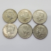 Image 1 : Six Assorted Years 40% Silver Kennedy Half Dollars - FV: $3.00