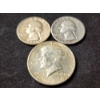 Image 3 : Three Assorted 90% Silver United States Coins Ft. Two Quarters & A Kennedy Half Dollar - $1.00 F.V.