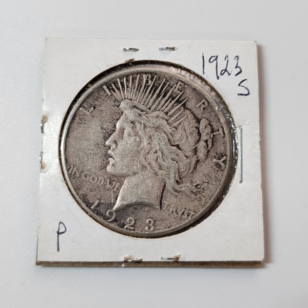 1923-S Silver Peace Dollar - 90% Silver United States Coin
