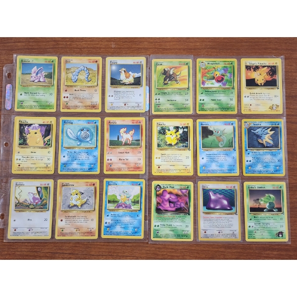 18 Assorted Vintage Pokemon Trading Cards Including Many BASE SET & A 1ST Edition!