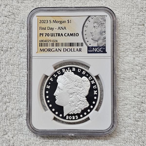 2023 San Francisco Mint Morgan .999 Fine Silver Dollar graded by NGC as PF70 Ultra Cameo