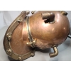 Image 7 : 18" Vintage U.S Navy Mark V WWII Era Copper Brass Morse Diving Equipment Co Diving Helmet 
