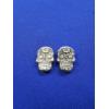 Image 4 : (2) Mini Sugar Skulls - 1.11ozt Combined .999 Fine Silver