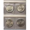 Image 6 : x8 Assorted Years 90% Silver Franklin Half Dollars In Nice Plastic Sleeves FV: $4.00