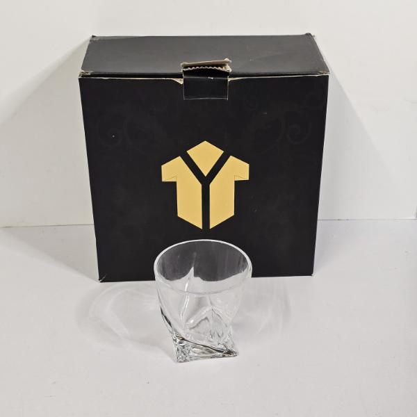 KITNATS Twisted Old Fashioned Whiskey 4 Glass Set plus Extra Glass