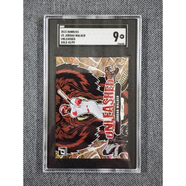 SGC 9 Graded Donruss 2023 Jordan Walker U5 Gold 45/99