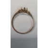 Image 6 : Women's 10K Gold Heart-Shaped 3- Prong Open Setting Ring With Diamonds - Size 7.5 - Weight: 1.1g