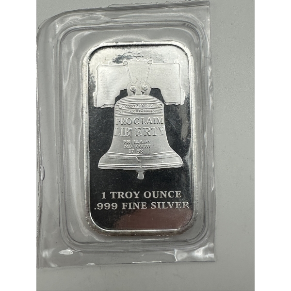 SD Bullion Proclaim Liberty 1 troy ounce .999 fine silver bar
