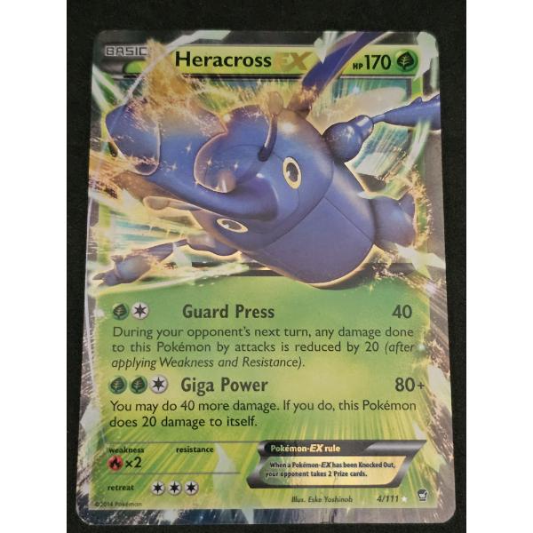 Heracross EX 4/111 Rare Vintage Pokemon Trading Card